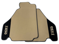 Beige Floor Mats For Ferrari F430 2004-2009 With Alcantara Leather - AutoWin