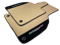Beige Floor Mats for Lamborghini Aventador With Alcantara Leather - AutoWin