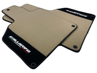 Beige Floor Mats for Lamborghini Gallardo With Alcantara Leather - AutoWin