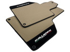 Beige Floor Mats for Lamborghini Gallardo With Alcantara Leather - AutoWin