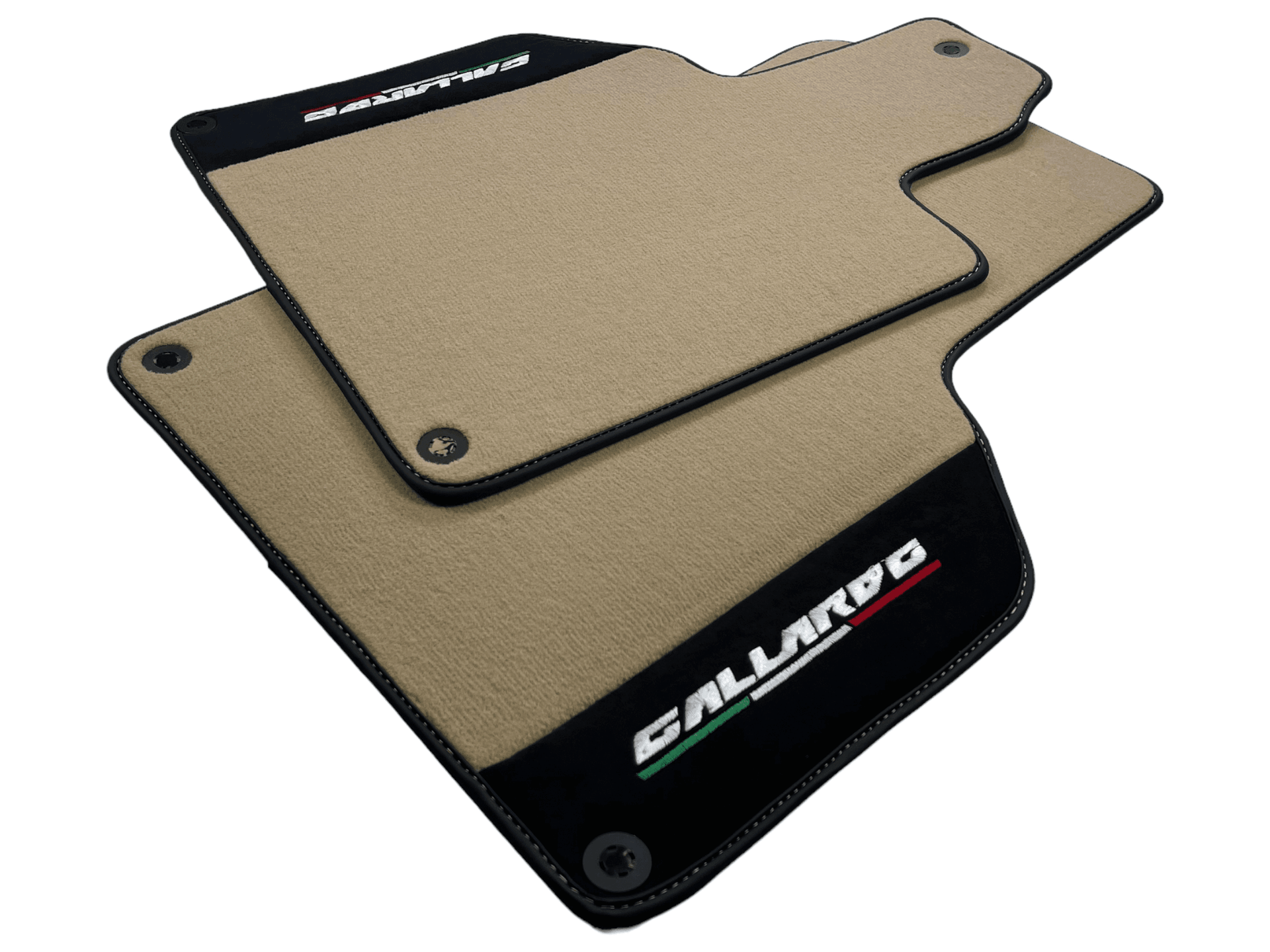 Beige Floor Mats for Lamborghini Gallardo With Alcantara Leather - AutoWin