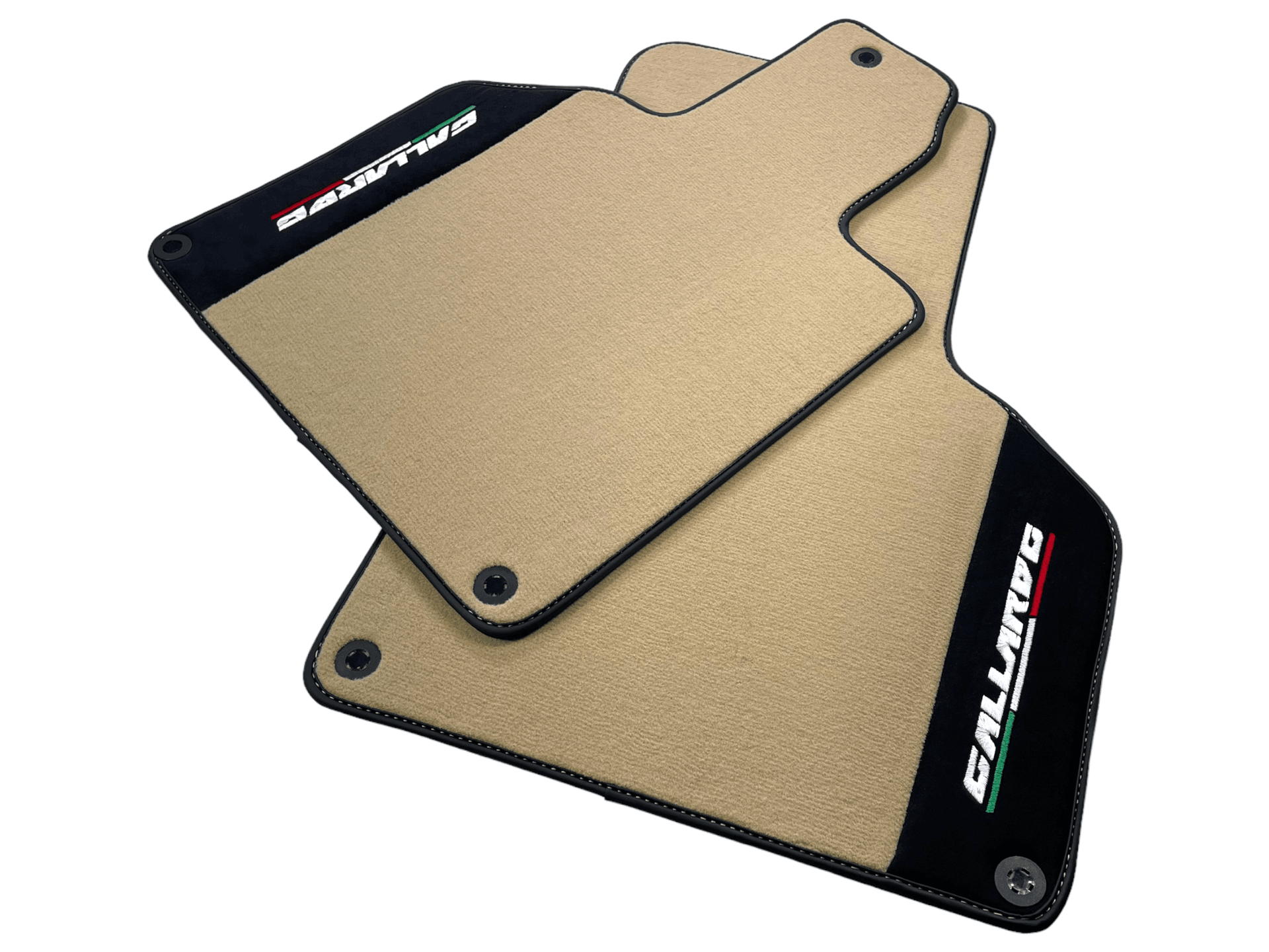 Beige Floor Mats for Lamborghini Gallardo With Alcantara Leather - AutoWin