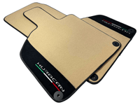 Beige Floor Mats for Lamborghini Huracan with Alcantara Leather - AutoWin