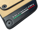 Beige Floor Mats for Lamborghini Huracan With Carbon Fiber Leather - AutoWin