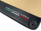 Beige Floor Mats for Lamborghini Huracan With Carbon Fiber Leather - AutoWin