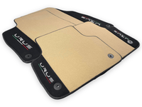 Beige Floor Mats For Lamborghini Urus With Alcantara Leather - AutoWin
