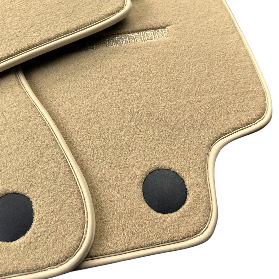 Beige Floor Mats For Mercedes Benz GLC-Class X253 SUV (2019-2023) Hybrid | Limited Edition - AutoWin