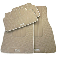 Beige Leather Floor Floor Mats For BMW M5 Series F90 AutoWin Brand - AutoWin