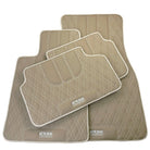 Beige Leather Floor Mats For BMW 3 Series E46 4-door Sedan - AutoWin