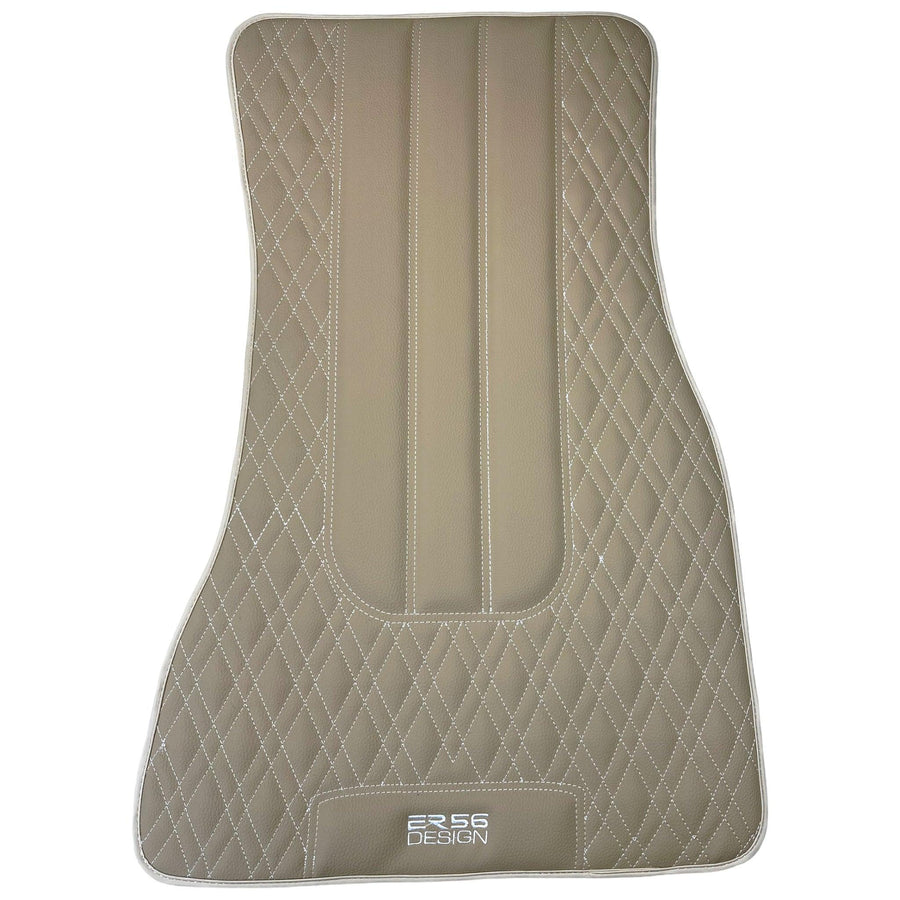 Beige Leather Floor Mats For BMW 7 Series E38 Long - AutoWin