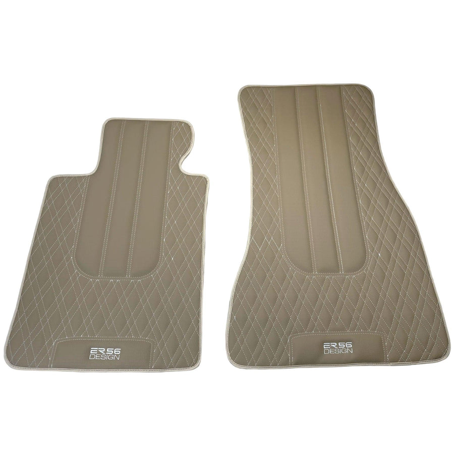 Beige Leather Floor Mats For BMW M6 F13 Coupe - AutoWin