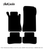 Beige Leather Floor Mats For Mercedes Benz CLK-Class A209 Convertible (2003-2010) | ER56 Design - AutoWin