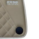 Beige Leather Floor Mats For Mercedes Benz E-Class S210 Estate 4Matic (1996-2003) | ER56 Design - AutoWin