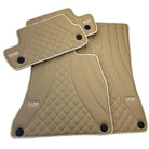 Beige Leather Floor Mats For Mercedes Benz E-Class S213 Estate (2016-2020) | ER56 Design - AutoWin