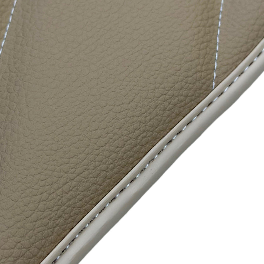 Beige Leather Floor Mats For Mercedes Benz GLA-Class H247 (2020-2023) | ER56 Design - AutoWin