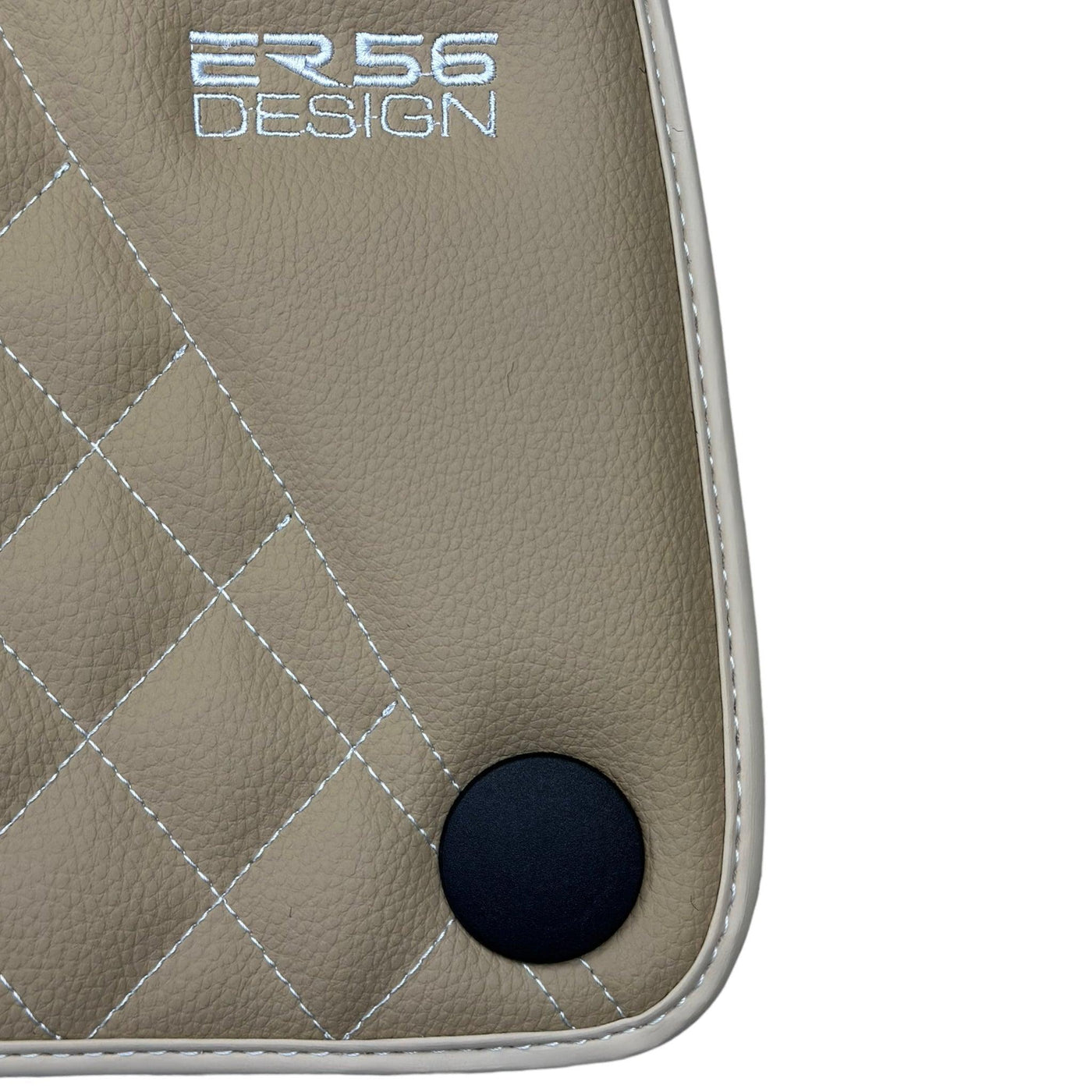 Beige Leather Floor Mats For Mercedes Benz GLE-Class C292 Coupe (2015-2020) | ER56 Design - AutoWin
