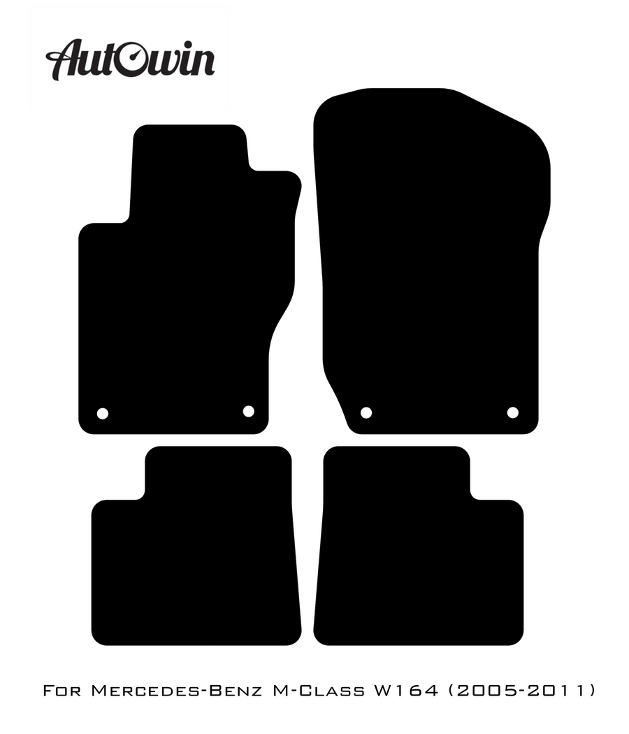 Beige Leather Floor Mats For Mercedes Benz M-Class W164 (2005-2011) | ER56 Design - AutoWin