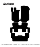 Beige Leather Floor Mats For Mercedes Benz R-Class W251 (2005-2013) Short Wheelbase | ER56 Design - AutoWin