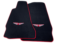 Black Floor Mats For Aston Martin V8 Vantage (2005–2023) Red Trim - AutoWin