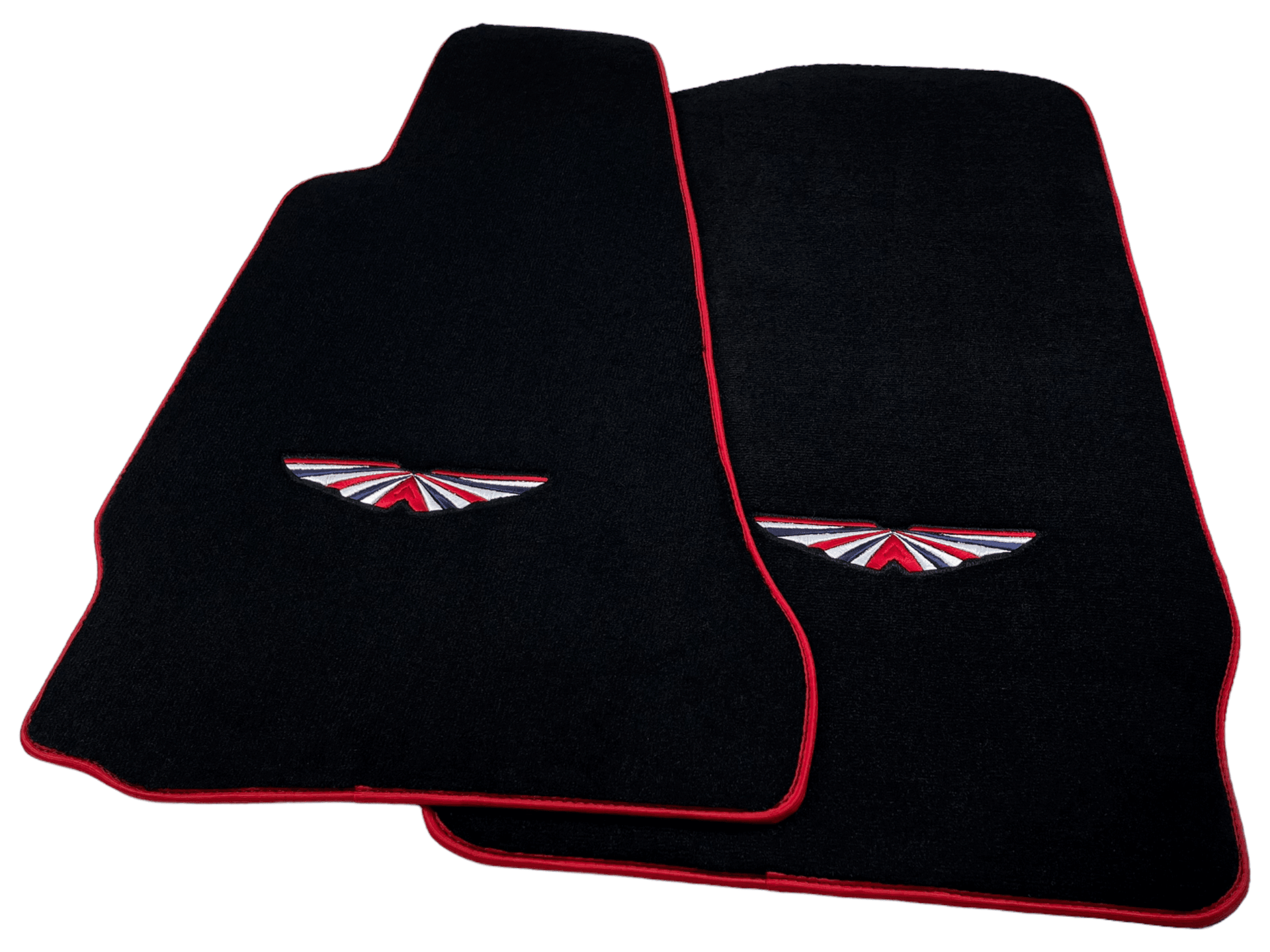 Black Floor Mats For Aston Martin V8 Vantage (2005–2023) Red Trim - AutoWin