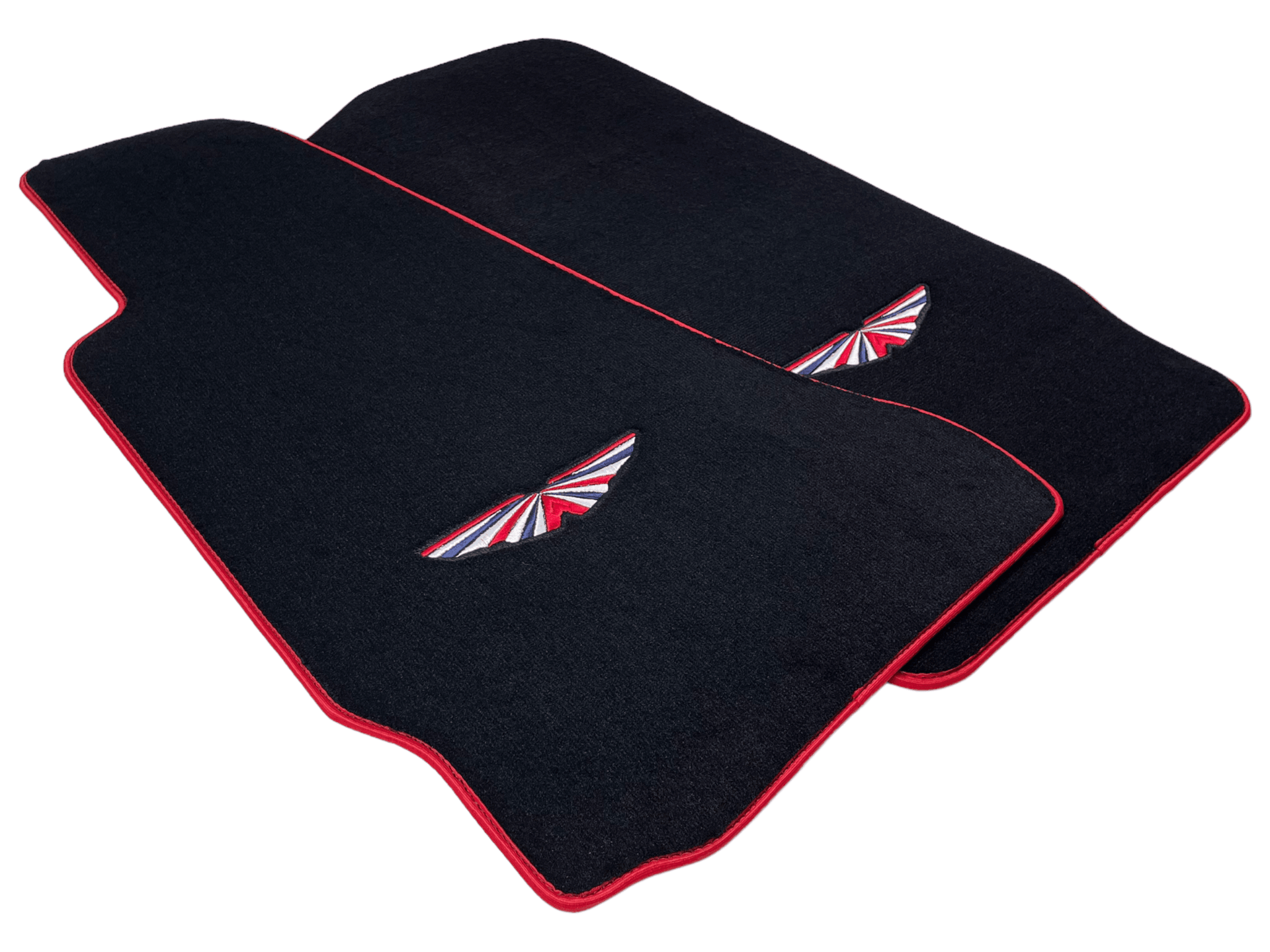 Black Floor Mats For Aston Martin V8 Vantage (2005–2023) Red Trim - AutoWin