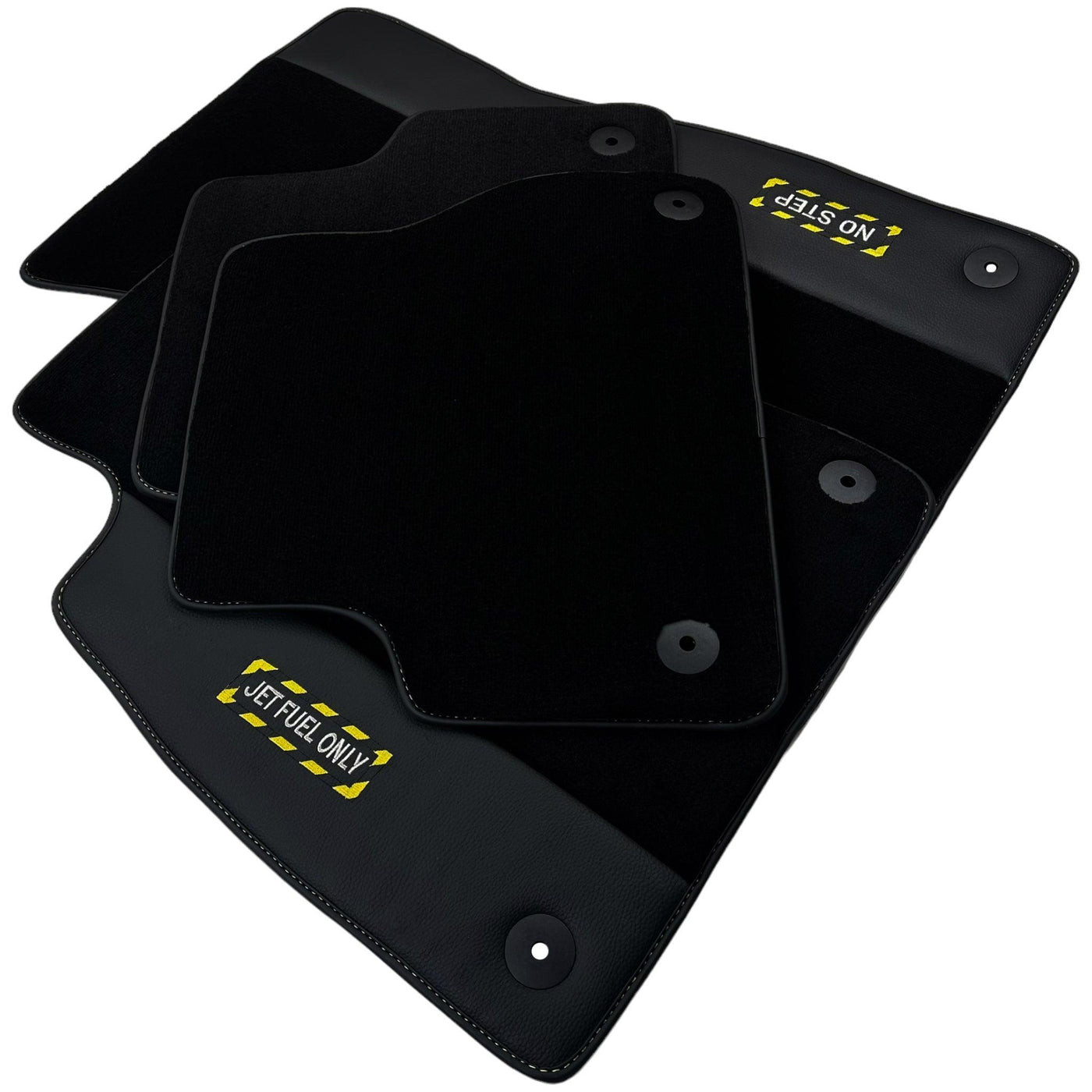 Black Floor Mats for Audi A4 - B9 Sedan (2015-2018) | Fighter Jet Edition - AutoWin