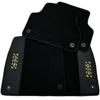 Black Floor Mats for Audi A6 - C6 Allroad Quattro Long (2006-2008) | Fighter Jet Edition - AutoWin