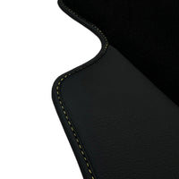 Black Floor Mats for Audi A6 - C7 Allroad Quattro (2012-2019) | Fighter Jet Edition - AutoWin