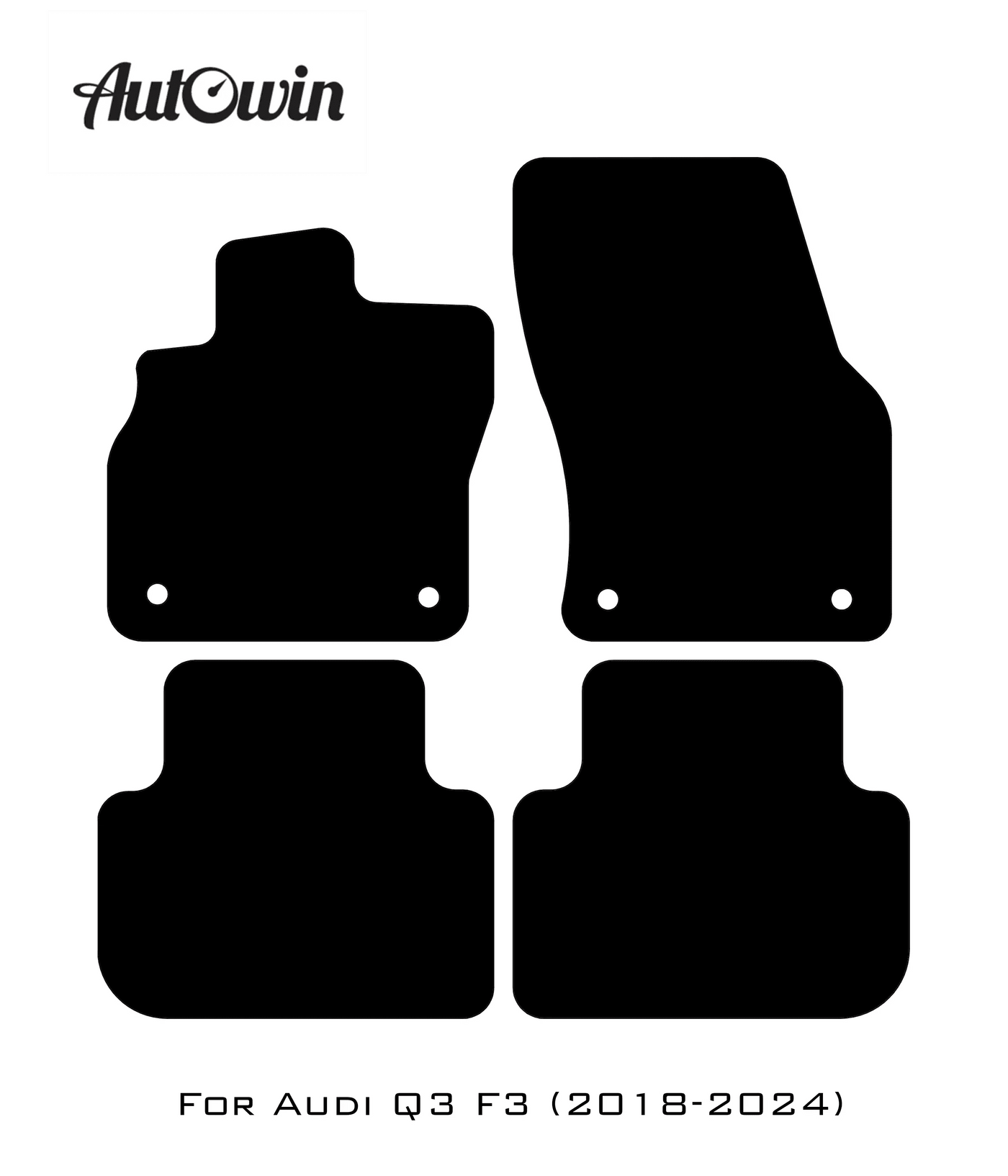 Black Floor Mats for Audi Q3 F3 (2018-2024) | No Steps - AutoWin