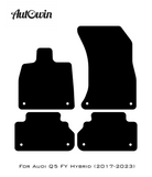 Black Floor Mats for Audi Q5 FY Hybrid (2017-2023) | No Steps - AutoWin