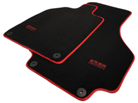 Black Floor Mats For Audi R8 2015-2023 ER56 Design Red Trim - AutoWin