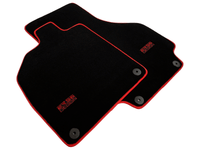 Black Floor Mats For Audi R8 2015-2023 ER56 Design Red Trim - AutoWin