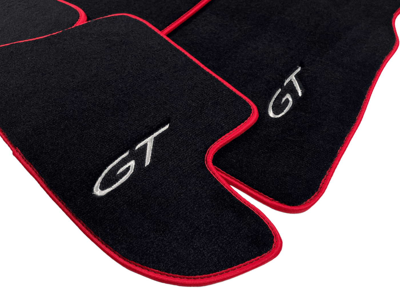 Black Floor Mats For Bentley Continental GT 2003–2011 With Red Trim - AutoWin