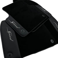 Black Floor Mats For Bentley Flying Spur (2013-2019) with Leather - AutoWin