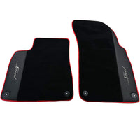 Black Floor Mats for Bentley Flying Spur (2013-2019) with Leather | Red Trim - AutoWin