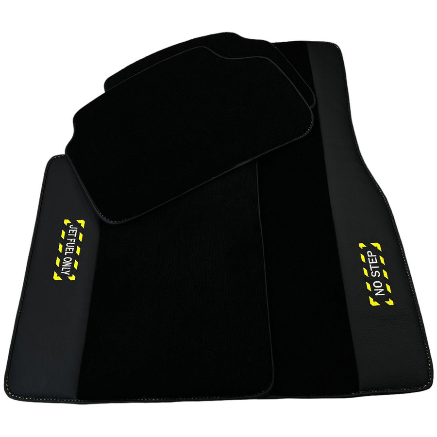 Black Floor Mats For BMW 1 Series F20 | Fighter Jet Edition - AutoWin