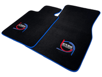 Black Floor Mats For BMW 3 Series E46 4-door Sedan ER56 Design Limited Edition Blue Trim - AutoWin