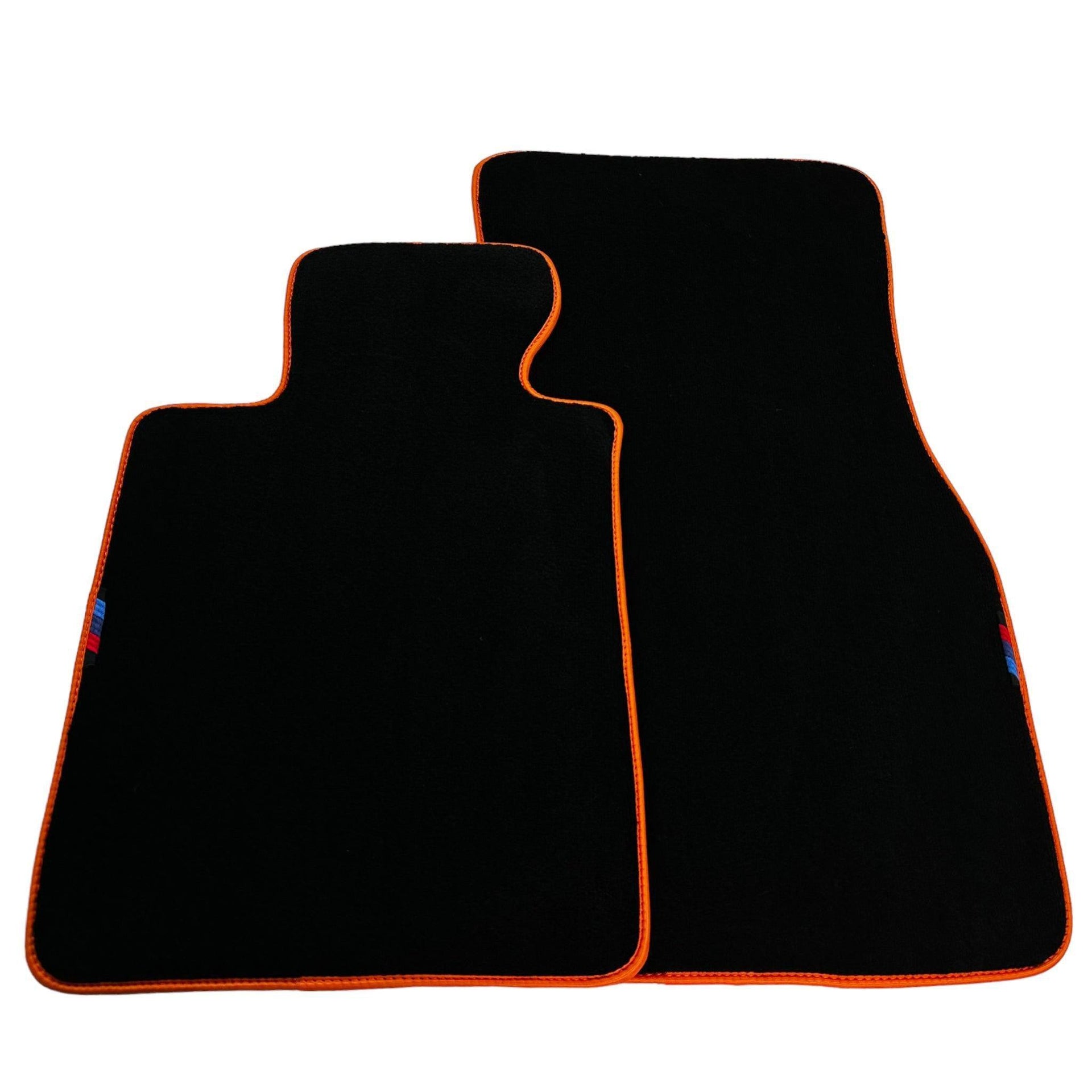 Black Floor Mats For BMW 3 Series E93 | Orange Trim Brand - AutoWin