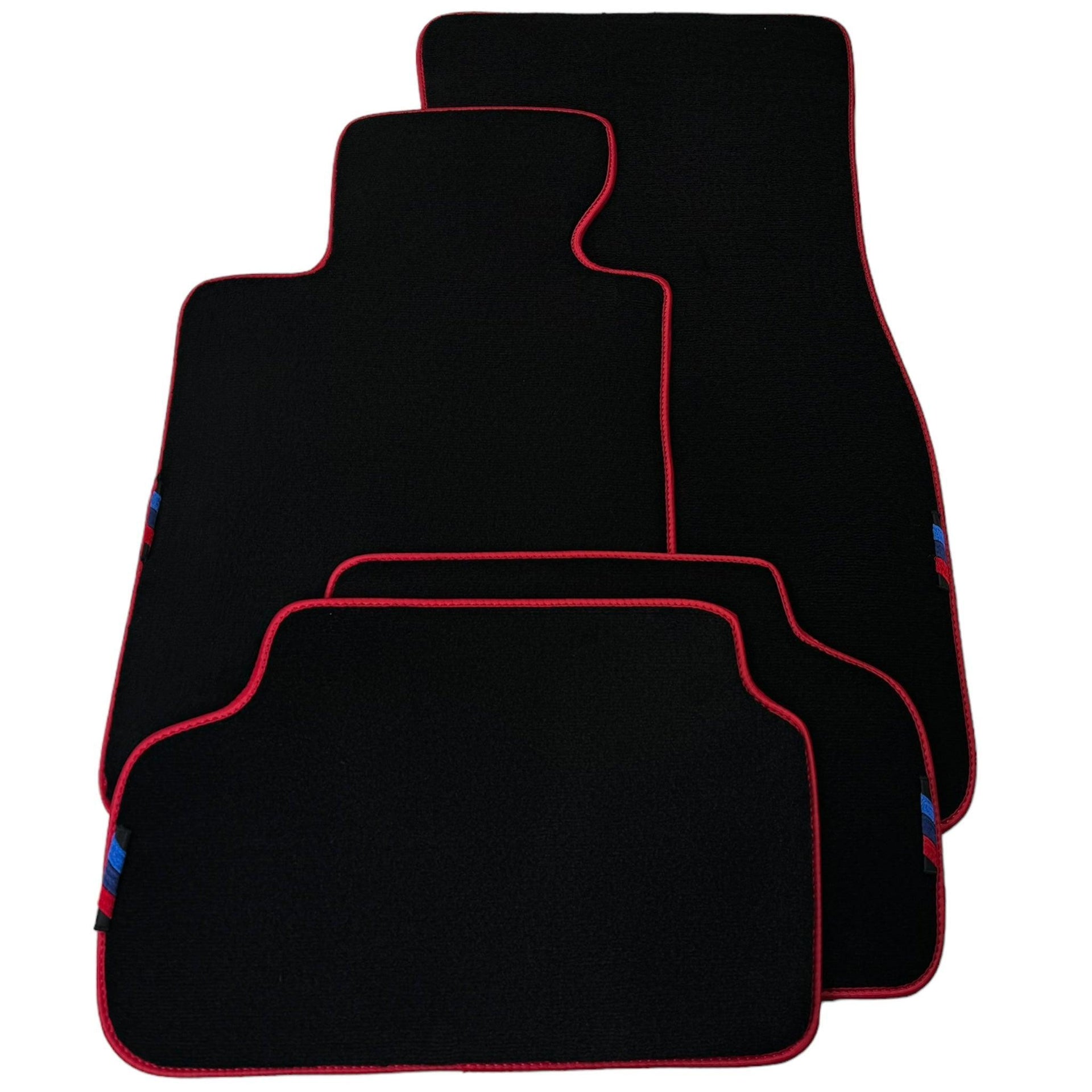 Black Floor Mats For BMW 6 Series E63 | Red Trim AutoWin Brand - AutoWin