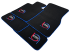 Black Floor Mats For BMW M5 Series F90 ER56 Design With Blue Trim - AutoWin