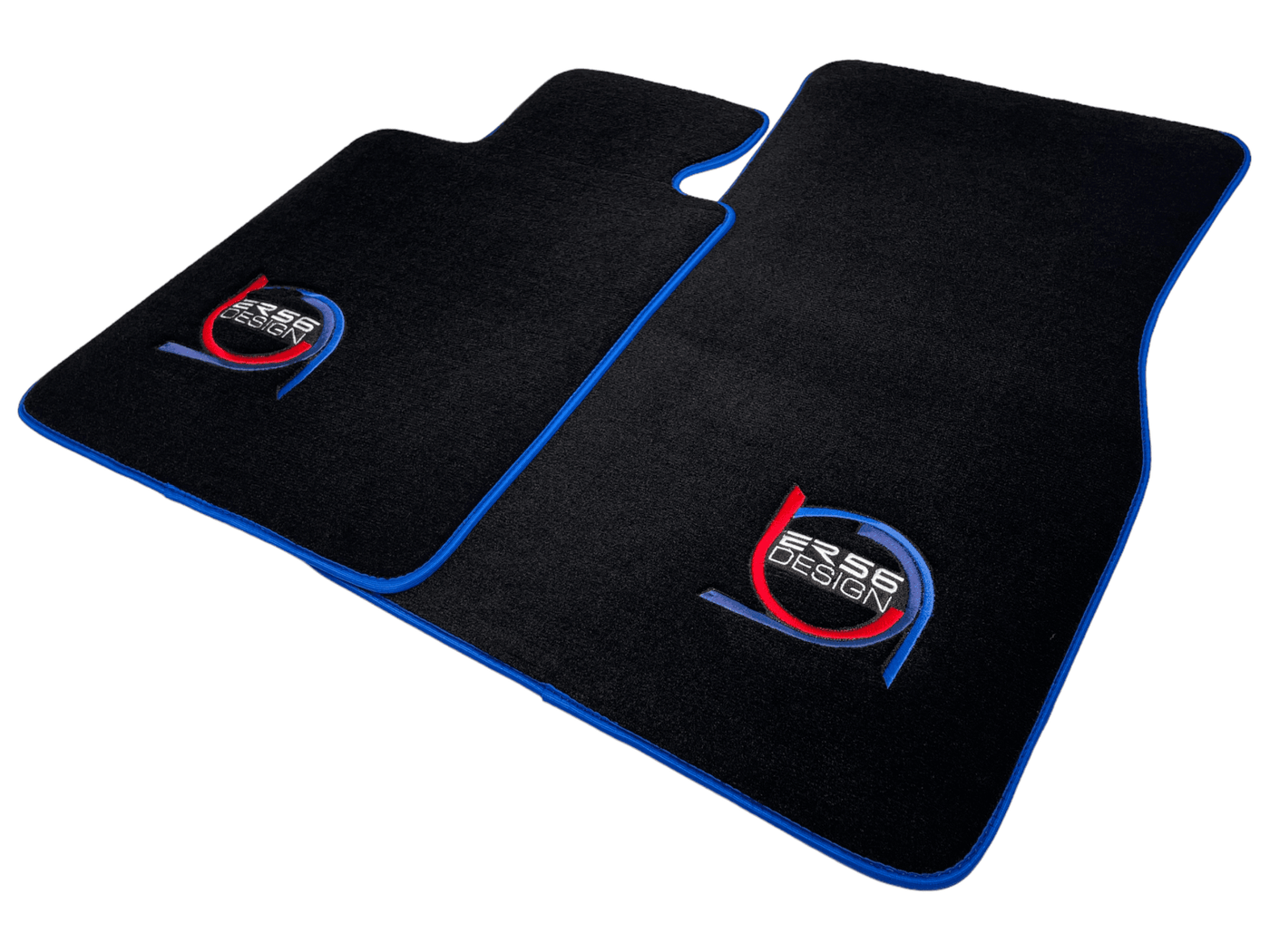 Black Floor Mats For BMW M6 E63 Coupe ER56 Design Limited Edition Blue Trim - AutoWin