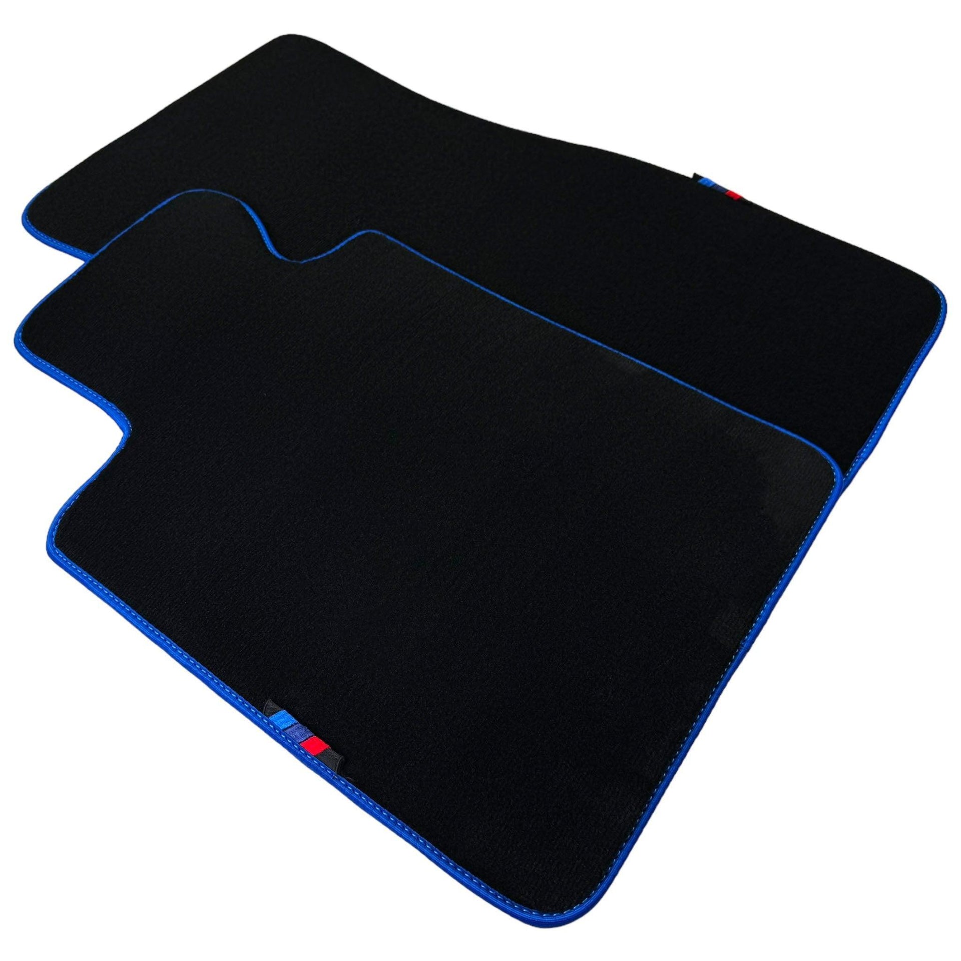 Black Floor Mats For BMW M8 Series Convertible F91 | Blue Trim AutoWin Brand - AutoWin