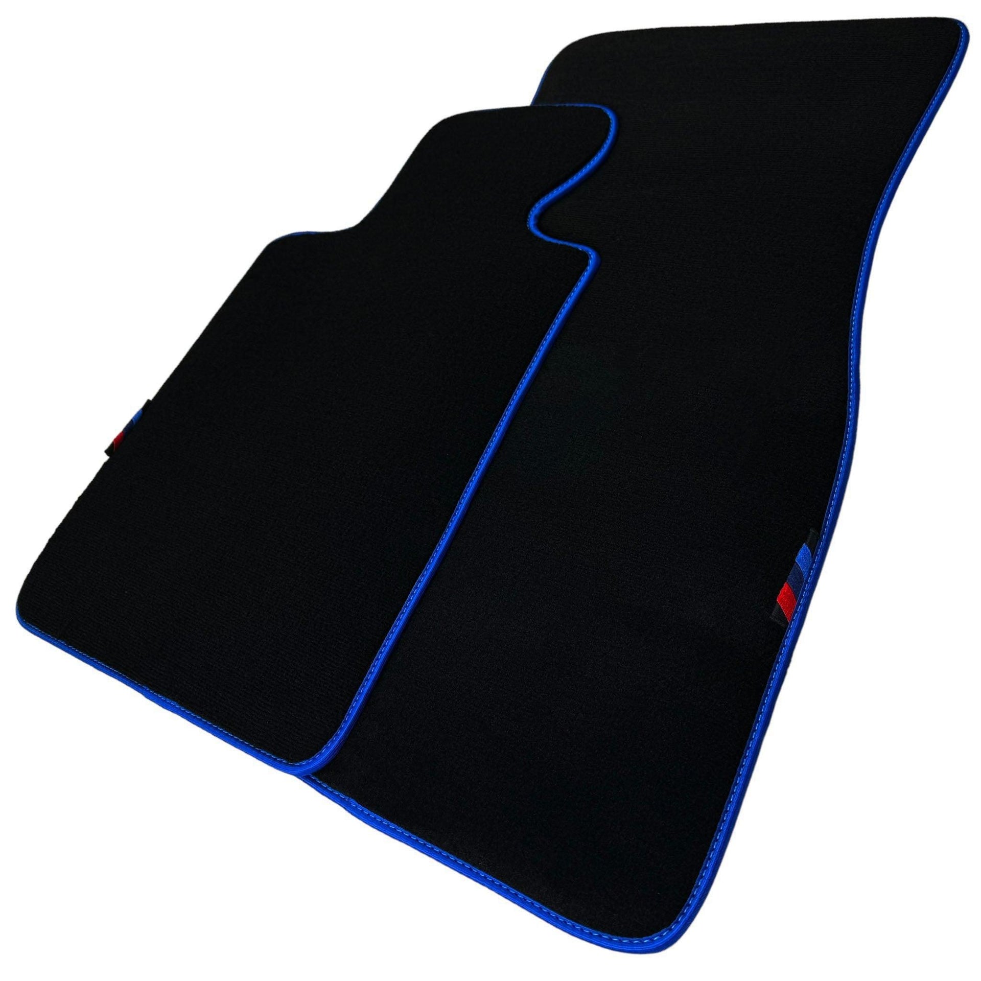 Black Floor Mats For BMW X4 Series F26 | Blue Trim - AutoWin