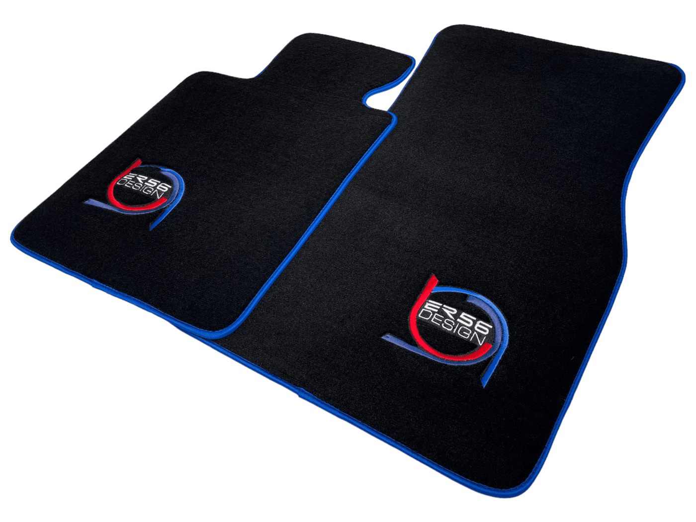 Black Floor Mats For BMW X5M F95 SUV ER56 Design Limited Edition Blue Trim - AutoWin