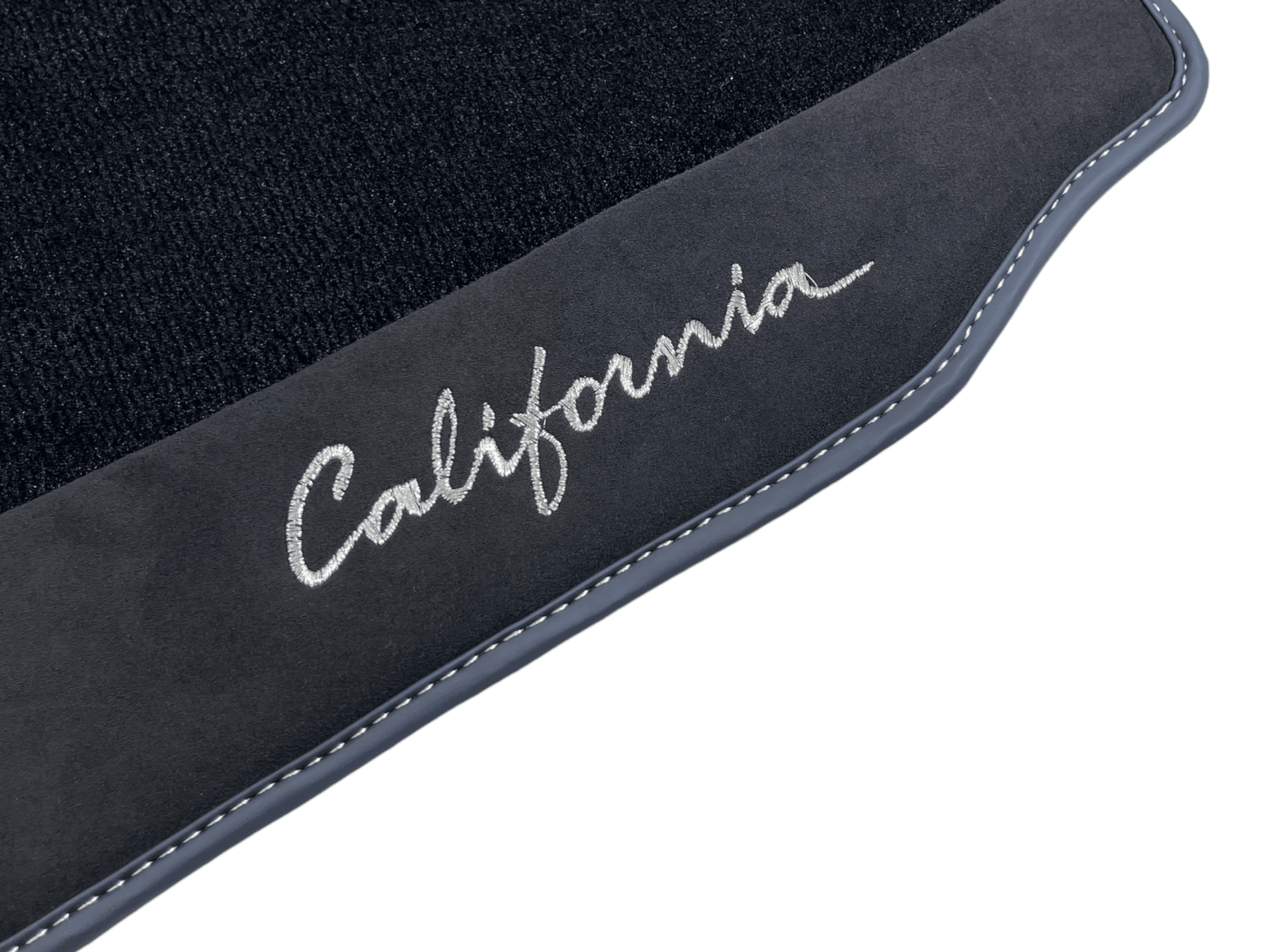 Black Floor Mats For Ferrari California 2008-2014 With Alcantara - AutoWin