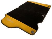 Black Floor Mats For Ferrari California 2008-2014 With Tan Alcantara - AutoWin