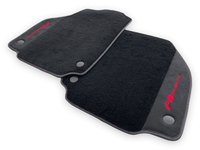 Black Floor Mats For Ferrari F8 Tributo 2019-2022 With Alcantara Leather - AutoWin