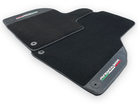 Black Floor Mats for Lamborghini Aventador With Carbon Fiber Leather - AutoWin