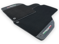 Black Floor Mats for Lamborghini Aventador With Carbon Fiber Leather - AutoWin