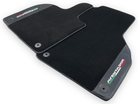 Black Floor Mats for Lamborghini Aventador With Carbon Fiber Leather - AutoWin